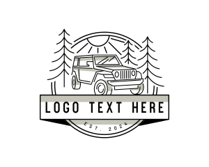 Forest - Jeep Travel Adventure logo design