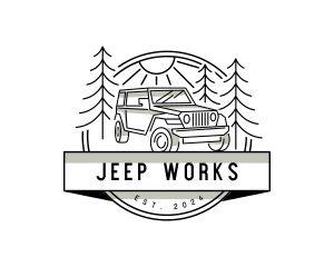 Jeep Travel Adventure logo design