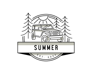 Jeep Travel Adventure logo design