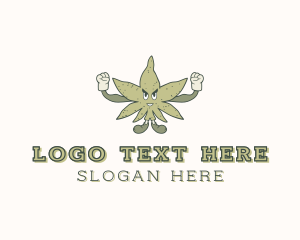 Psychoactive - Marijuana Weed Cannabis logo design
