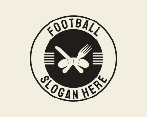 Kitchen - Sausage Deli Restaurant Badge logo design