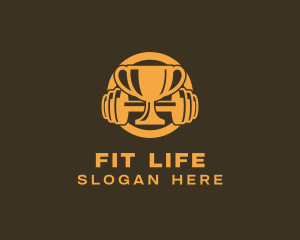 Gym Fitness Trophy logo design