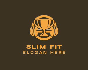 Gym Fitness Trophy logo design