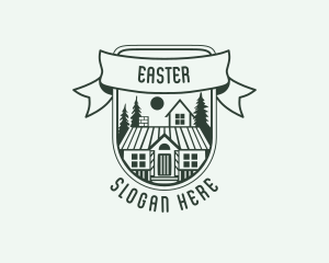 House Cabin Roof Logo
