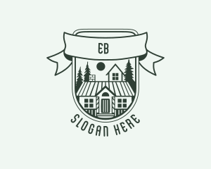 House Cabin Roof Logo