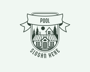 House Cabin Roof Logo