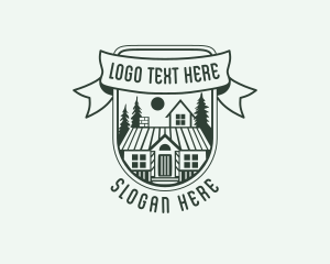 House Cabin Roof Logo