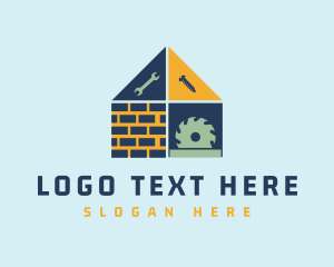 Brick - Home Construction Tools logo design