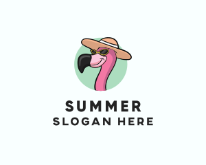 Tropical Flamingo Hat logo design