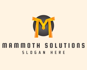 3D Letter M logo design