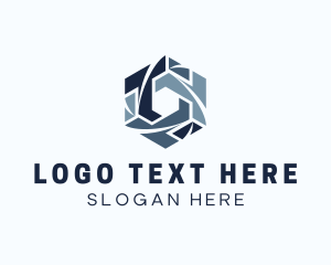 Lens - Modern Tech Hexagon logo design