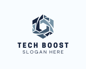 Modern Tech Hexagon logo design