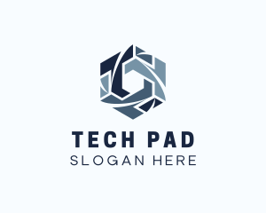 Modern Tech Hexagon logo design