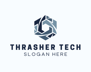 Modern Tech Hexagon logo design