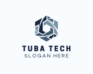 Modern Tech Hexagon logo design