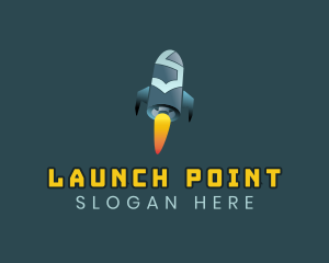 Start - Gaming Rocket Letter S logo design