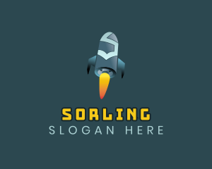 Gaming Rocket Letter S logo design