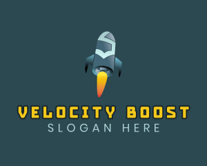 Accelerator - Gaming Rocket Letter S logo design