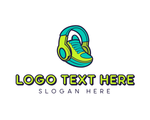 Headphones - Headset Sneaker Fashion logo design