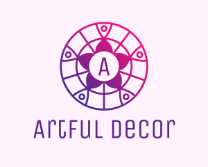 Geometric Floral Decor logo design