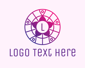 Flower Shop - Geometric Floral Decor logo design