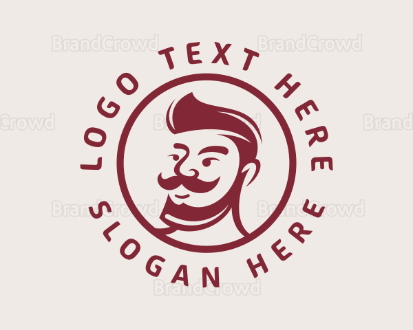 Handsome Beard Man Logo