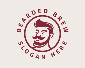 Handsome Beard Man logo design