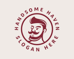 Handsome Beard Man logo design