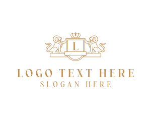 Fashion - Lion Royal Shield logo design