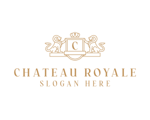 Lion Royal Shield logo design