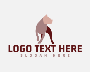 Dog Rescue - Tough Strong Pitbull logo design