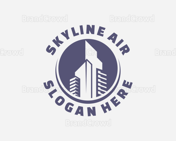 Skyscraper Hotel Building Logo