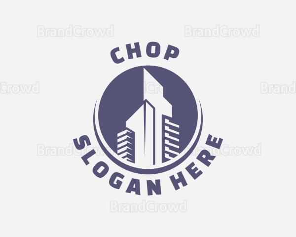 Skyscraper Hotel Building Logo