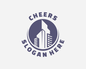 Skyscraper Hotel Building Logo