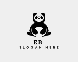 Lazy - Minimalist Panda Bear logo design