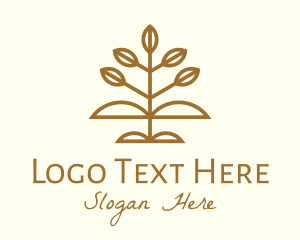 Coffee Bean - Brown Agriculture Plant logo design