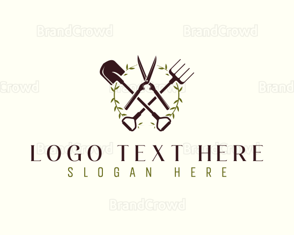 Wreath Shears Shovel Logo