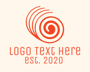 Spiral - Orange Twisted Roll logo design