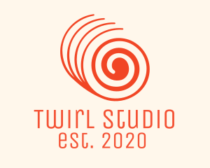 Twirl - Orange Twisted Roll logo design