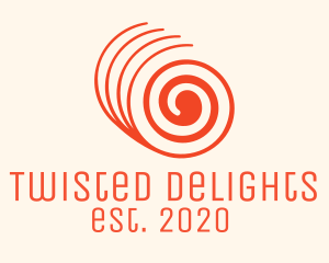 Orange Twisted Roll logo design