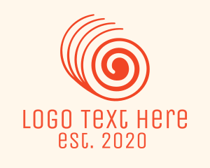 Restaurant - Orange Twisted Roll logo design