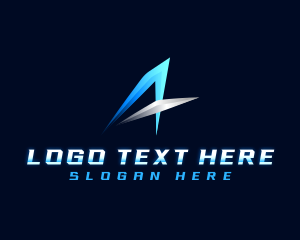 Freezer - Cool Icicle Letter A logo design