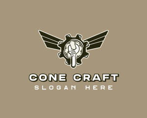 Flying Wrench Gear logo design