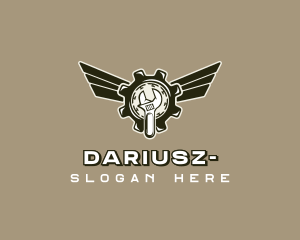 Durability - Flying Wrench Gear logo design