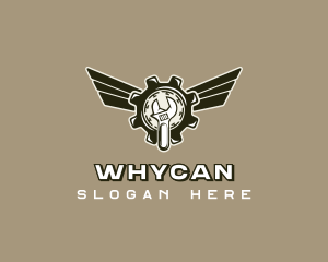 Metal - Flying Wrench Gear logo design