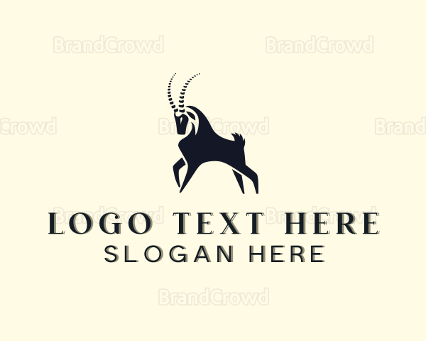Ibex Forest Animal Logo