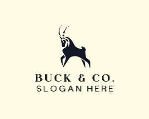 Ibex Forest Animal logo design