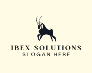 Ibex Forest Animal logo design