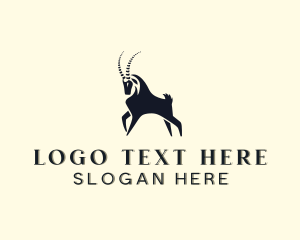 Hunting - Ibex Forest Animal logo design