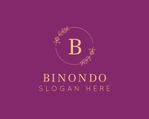 Elegant Floral Wreath Logo